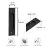 KOVOSCH 2 Pack 6 Inch Sliding Barn Door Handles, Rectangular