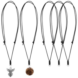 Framendino, 5 Pack Adjustable Necklace Cord for Pendants Rope with Metal Ring Women Men (1.5MM Thick)