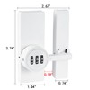 INIRET White 180 Degree Barn Door Lock,3 Digit Password Keyless,Mechanical