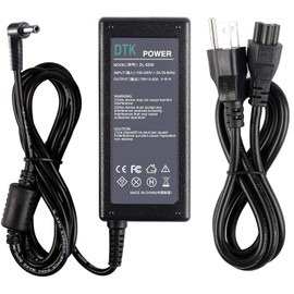 Dtk Adaptador de CA de 19 V, 3.42 A, 65 W, para Asus Toshiba, cargador de computadora, portátil, PC, cable de alimentación, fuente de alimentación, conector de fuente, tamaño: 5.5 x 2.5 mm (no