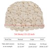 ZLYC Women's Crochet Cotton Beanie Hat, beige