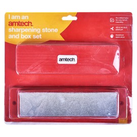 Amtech E2010 200mm (8") Combination Sharpening Stone and Box Set
