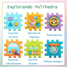 Summala Cubo de Actividade 6 en 1 Cubo Didáctico Multifuncional Juguete Cubo Didactico con Centro de Actividades Montessori Educativos Regalos para Cumpleaños, Navidad y año Nuevo, Verde