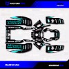 Factory EFX Black & Cyan Shift Racing Graphic kit fits