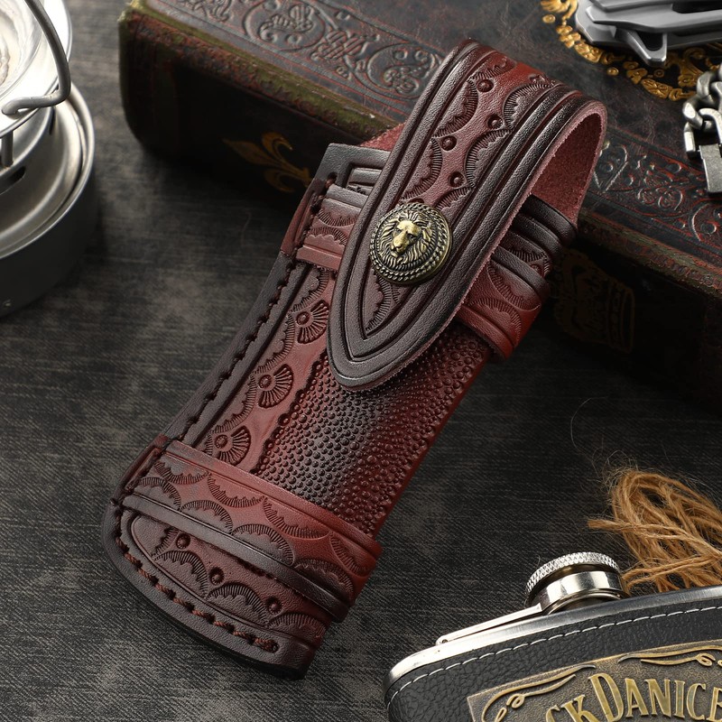 Leather Pocket Knife Pouch with 5 "Folding Knife Holster with