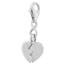 THOMAS SABO Charm Club 0835-001-12 Women's Heart Charm 925 Sterling Silver, Sterling Silver, No Gemstone