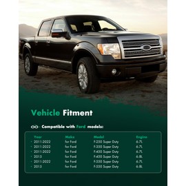 SCITOO Alternator Fits for Ford for F-250 Super Duty for F-350 Super Duty for F-450 Super Duty for F-550 Super Duty, 2011-2022, 6.7L 6.8L 12V 150Amp CW S8 Pulley Class 1042102930 11622 90295797