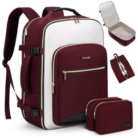 LOVEVOOK Large Travel Backpack for Women & Men, 40L Carry on Backpack for Airplanes, TSA Personal Item Travel Bag fits 17" Laptop, Waterproof Travel Essentials Airline Approved with 3 Packing Cubes