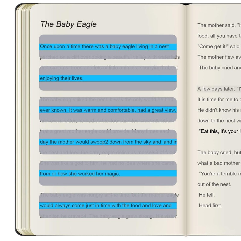 18 Pack Reading Guide Strips Colored Overlay Highlight Bookmarks Reading