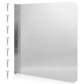 Amylove 20 x 20 Inch Stainless Steel Splash Guard Stainless Steel Wall Mount Splash Guard with Screws Splash Guard for Sink Bathroom Sink Side Splash Sink Splash Protector for Kitchen Restaurant