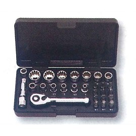 Aston Martin Cygnet 1/4 Drive Spline Socket & Bit Set 28pc 22038 