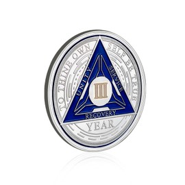 3 Year Sobriety Coin| Triplate Sobriety Chip| AA Chips Sobriety Gifts for Men Women Alcoholics Anonymous Gifts