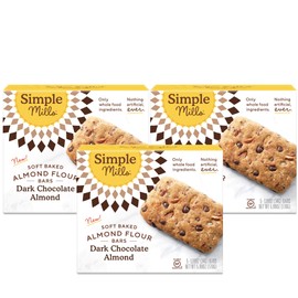 Simple Mills Soft Baked Almond Flour Bars Dark Chocolate Almond, 6 Lb