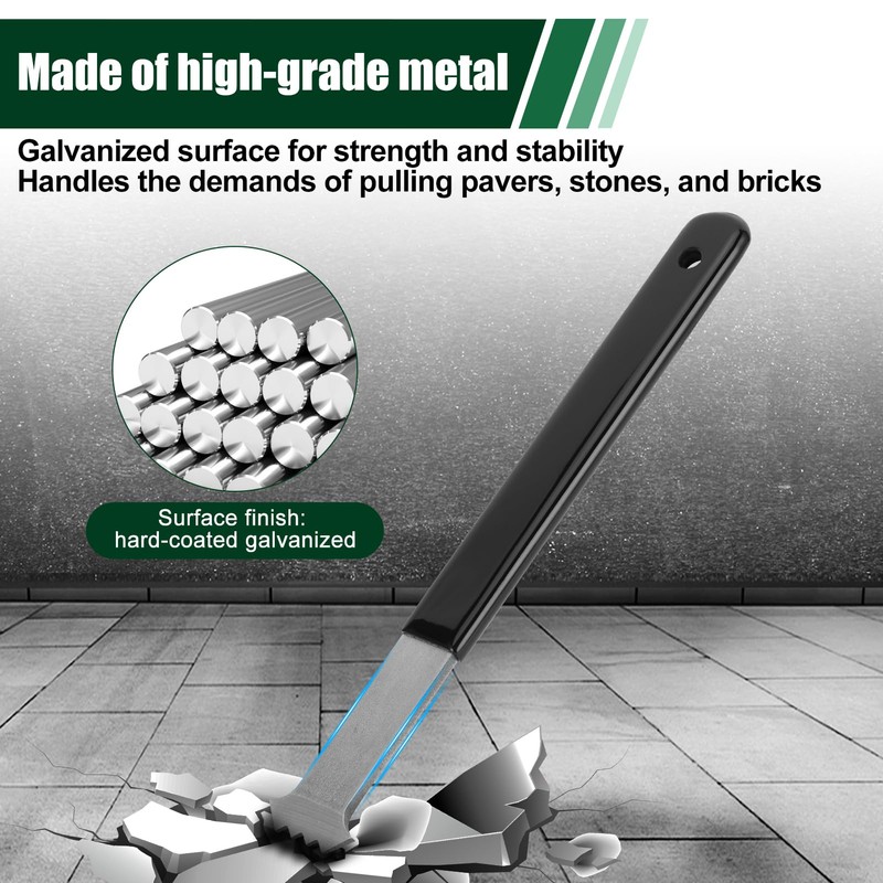 WODHMIEY Paver Puller Tool with Double Joint Scraper, Brick Removal
