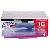 Ziploc 94602 Double Zipper Bags, Plastic, 1gal, 1.75mil, Clear w/Write-On