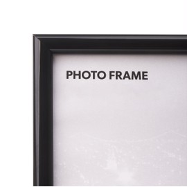 Kenro Frisco Series Black Photo Frame 10x10 Inch / 25x25cm Freestanding or Wall Hanging with Glass Front - FR2525B