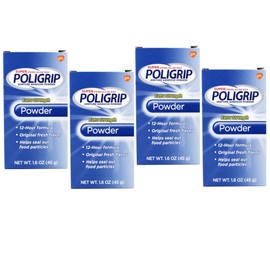 Super Poligrip Denture Adhesive Powder-1.6 oz (Pack of 4) by Super Poli-Grip