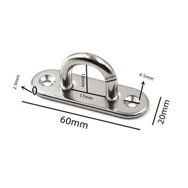 Pack of 4 Wall Mounted Hooks, Ceiling Hooks, for Ships, Boats, Yachts, Loads, Wall Mounting, Ceiling Mounting in Marine Quality