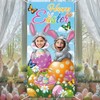 WADORN Happy Easter Photo Door Banner, Easter Bunny Funny Phtography