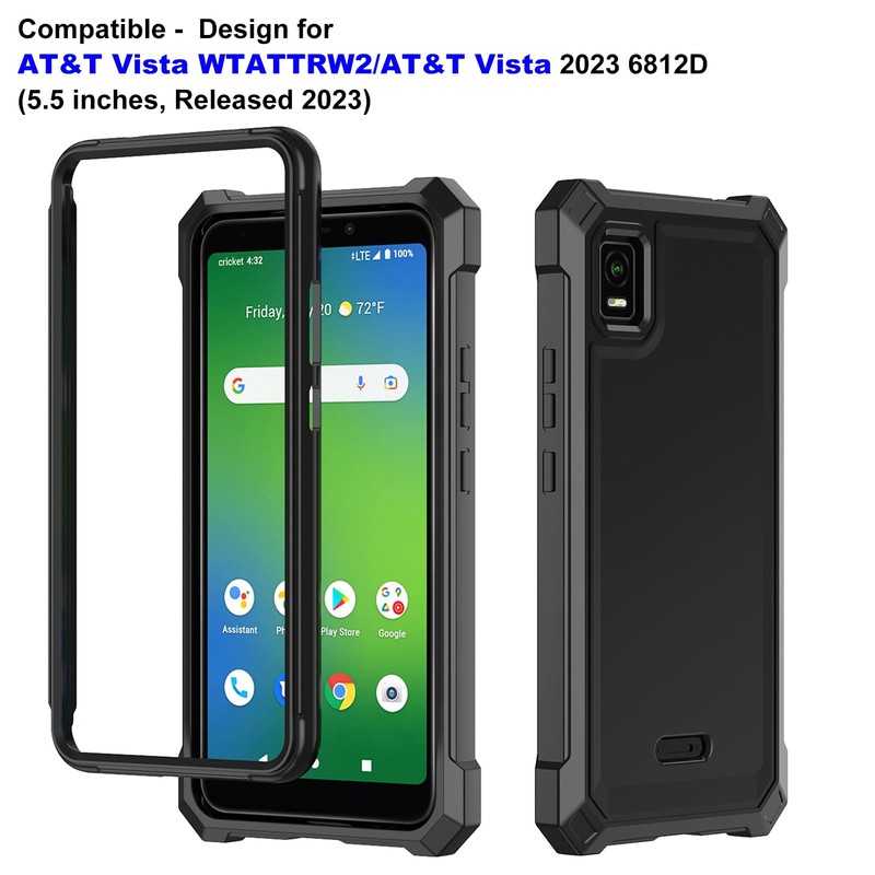 Ailiber for AT&T Vista WTATTRW2 Case, Slim, Screen Protector-Black