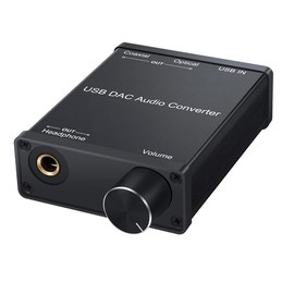 Peakloong USB Audio Converter Adapter with Headphone Amplifier USB to Coaxial S/PDIF Digital to Analog 6.35mm Audio Sound Card