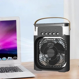 OBELGEOYA Misting Fan - Cooling Spray Humidifier Fan for Summer Travel, Personal Air Cooler with Water Mist for Makeup, Outdoors, Beach Outside