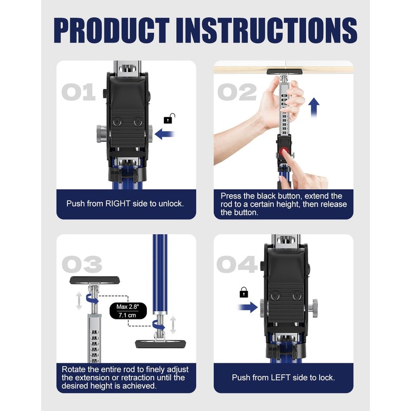 XINQIAO Drywall Lifts Cabinet Jacks for Installing Cabinets, Heavy Duty