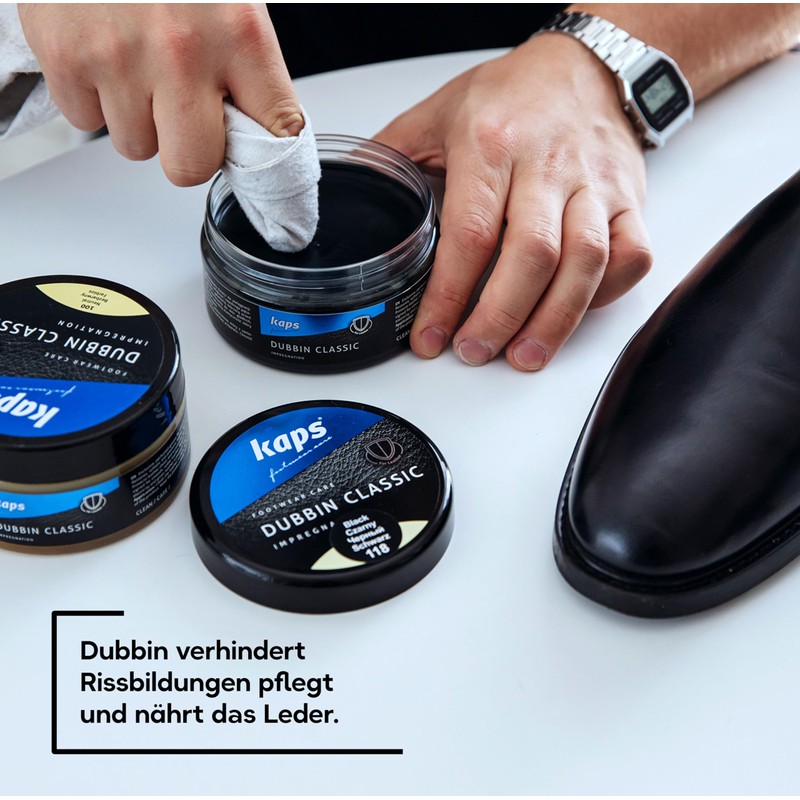 Kaps Quality Shoe Dubbin Wax, Nourishment And Waterproofing For Leather,