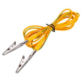 QUARKZMAN ESD Grounding Cable Cord with Crocodile Clip 1.8 m / 71 Inches Long Yellow Antistatic Ground Wire Cable Clip for Removing Power Conductor Electrostatic