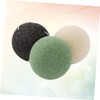 IWOWHERO 3pcs Natural Facial Sponges Gentle Cleanser Face Wash Flutter