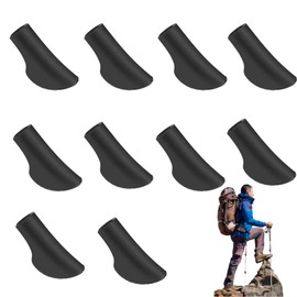 Pack of 10 Walking Poles, Rubber Buffers, Replacement Parts, Rubber Buffer Walking Poles, Walking Pads, Hiking Poles, Rubber Buffer for Trekking, Asphalt, Gravel, Mountains
