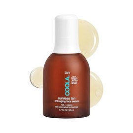 Coola Organic Sunless Tan Anti-Aging Face Serum  Antioxidant Enriched  Gradual Tan  Transfer-Free  Fast Drying  Pina Colada                           
