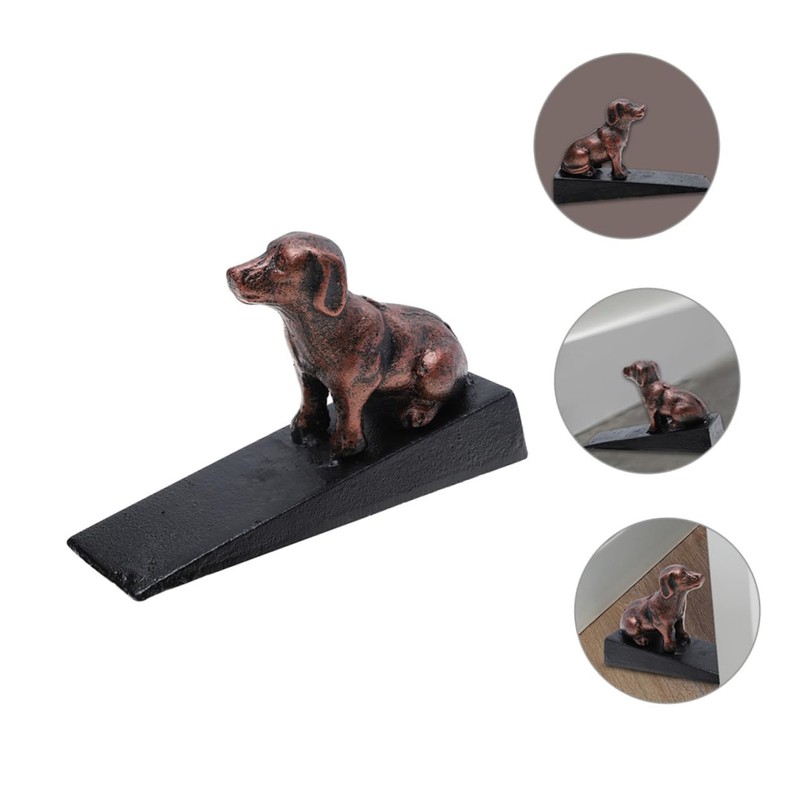 COHEALI Heavy Duty Cast Iron Door Stop Dog Ornament Prevents
