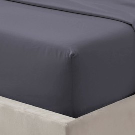 ZSYY Breathable, Anti Wrinkle, Durable | 40cm Deep Pocket Fitted Bed Sheets | Bedding & Linen Easy Iron All Seasons 52% Polyester 48% Cotton Polycotton (Charcoal, Double)