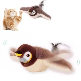 Cat Toy, Bird, Electric Bird Toy, USB Charging, Bird Toy, Cat, Fly, Touch Activated, Electric Toy for Pets, Cats, Birds, Colorful Electric Toy, Mode Adjustable, Washable, Plush Toy for Cats, Indoor