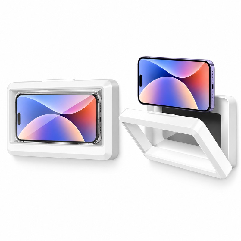 Waterproof Phone Holder for Shower Use – Anti-Fog Wall-Mounted Touchscreen