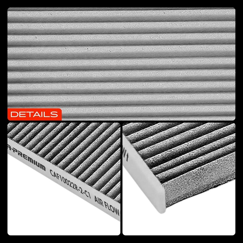 A-Premium Filtro de habitáculo de 2 piezas con carbón activado