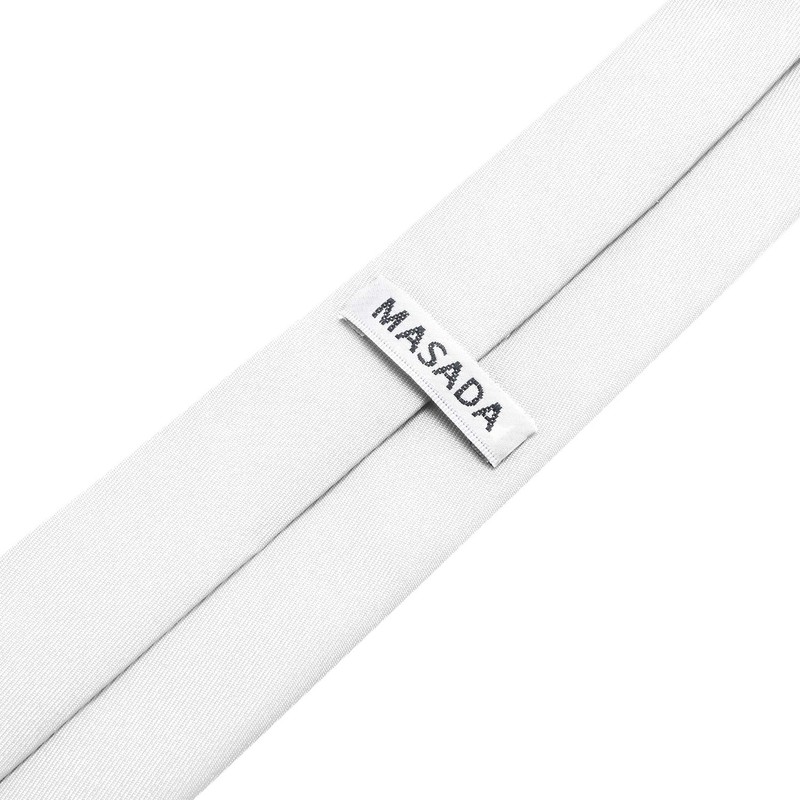 MASADA Mens Tie Handmade & Carefully Crafted 6cm Wide, White