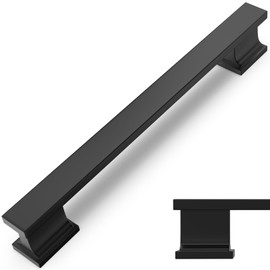 COTYKILEY 10 Pack 7 Inch(177mm) Matte Black Cabinet Handles Black Kitchen Cabinet Pulls Cabinet Door Handles Kitchen Cabinet Hardware Cupboard Drawer Pulls Dresser Handles