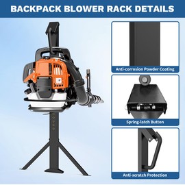 Heavy Duty Backpack Blower Rack,Leaf Blower Rack Holder for Trailers, Backpack Blower Storage Holder with Adjustable Holding Base for Open or Enclosed Lawn & Landscape Truck & Trailer Rack