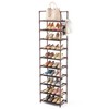 LANTEFUL 10 Tiers Tall Shoe Rack 20-25 Pairs Boots Organizer