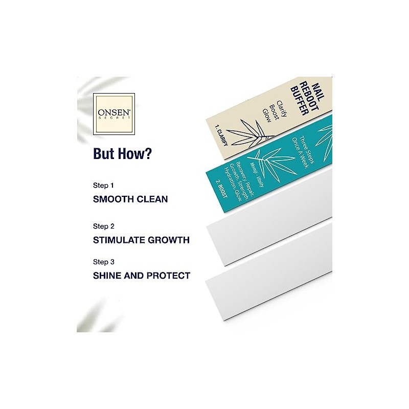 Onsen Secret Nail Buffer Block Replacement Pads - 3 Way