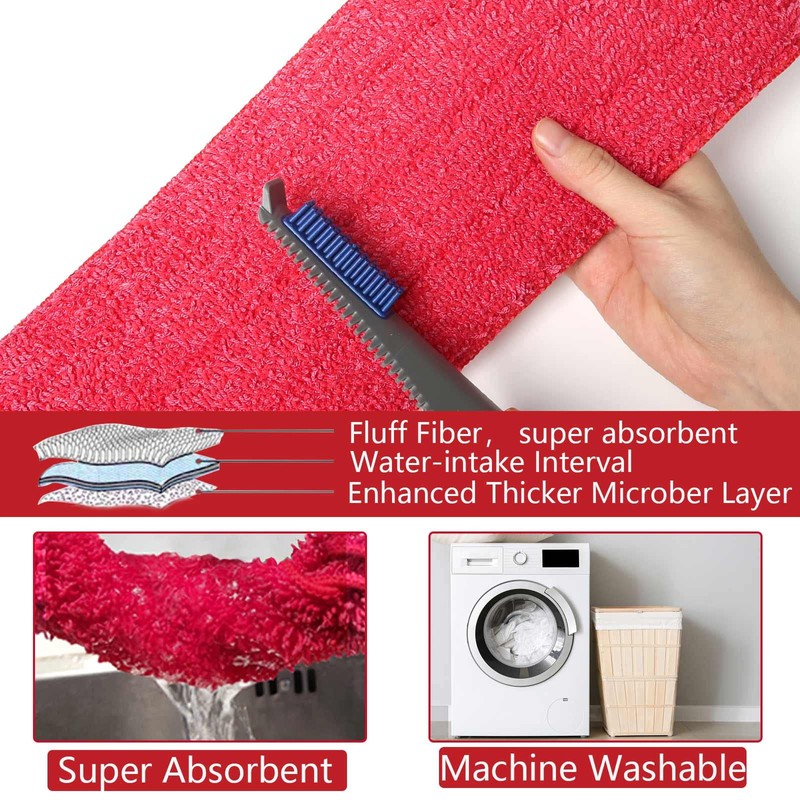 Mop for Floor Cleaning, Professional 18 Inch Washable Reusable 3