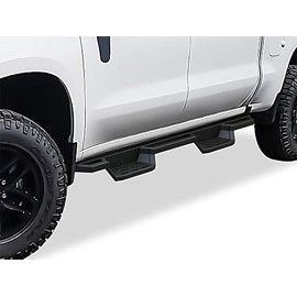 APS Aluminum Drop Steps Running Boards for Selected Chevy Silverado GMC Sierra Crew Cab Aluminum Black