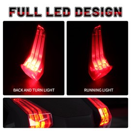 CPOWACE Tail Light for Ryker, LED Red Taillight Brake Light Compatible with Can-Am Ryker 600 900 & Ryker Rally 2019-2023 Accessories Replace #710005284, 710005285 (2PCS)