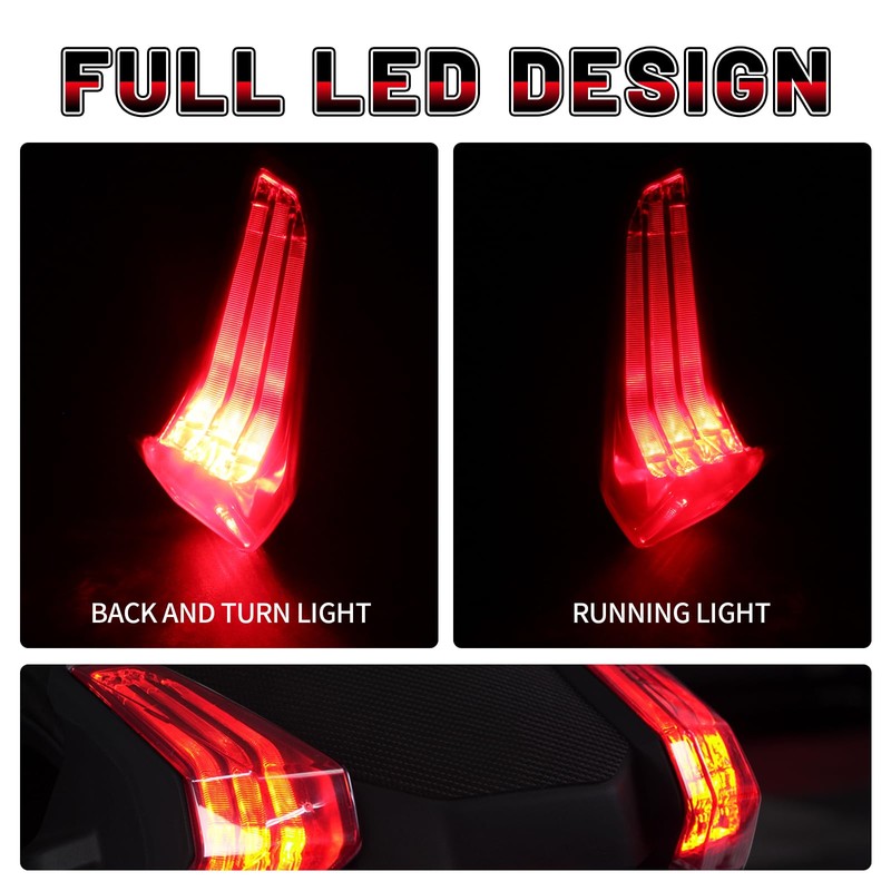 CPOWACE Tail Light for Ryker, LED Red Taillight Brake Light