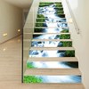 KACOLOR 3D Natural Landscape Self-Adhesive Stairs Risers Stickers Wall Murals