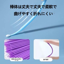 LUYING Makeup Tool, High Fiber, 100 Pieces, 1 Time, Ultra Fine Cotton Swabs, White Applicator, Cotton Swabs, Ultra Fine Cotton Swabs, Change Lip Lines for Eye Makeup, Use on Details (White)