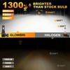 GLOWBRI HIR2/9012 Light Bulbs,6500K Cool White Hi/Lo Beam Fog Light