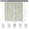 Riyidecor Sage Green Floral Wildflower Shower Curtain for Bathroom Decor